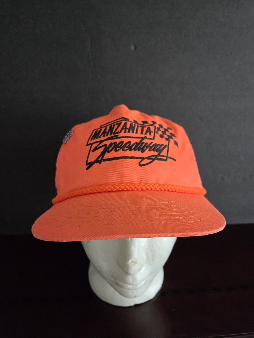 Manzanita Speedway Orange Racing Snapback Hat